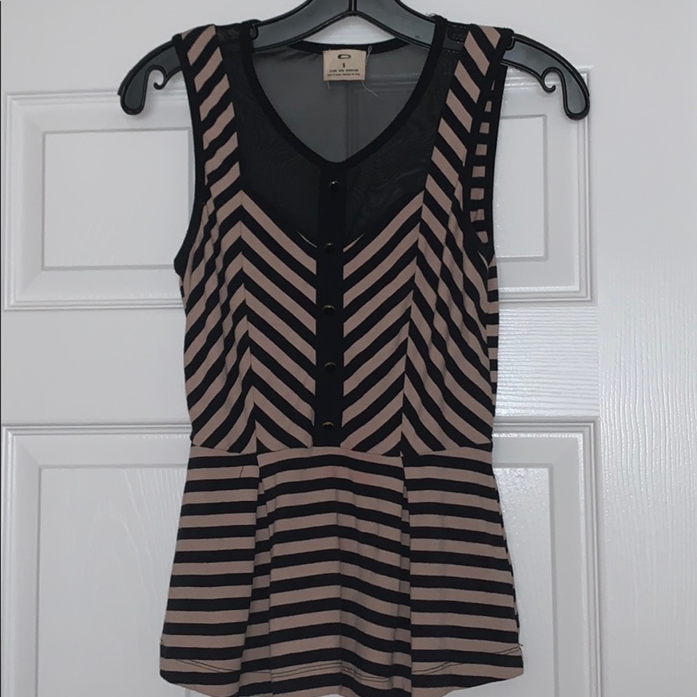 Netted peplum top